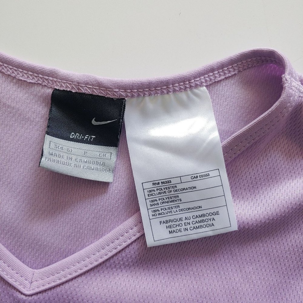 Nike Dri-Fit Light Purple Lavender Workout Top SMALL Short Sleeve Tennis - Picture 4 of 6